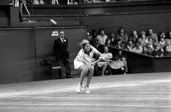 Wimbledon 1980. 7th day. Wade vs. Jaeger on the Centre court today. June 1980 80-3384-022