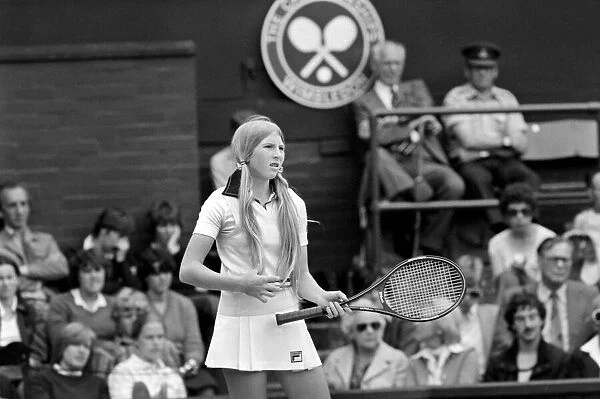 Wimbledon 1980. 7th day. Wade vs. Jaeger on the Centre court today. June 1980 80-3384-002