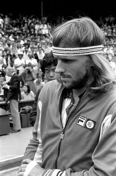 Wimbledon 1980: Menes Final: Bjorn Borg v. John McEnroe. July 1980 80-3479a-008