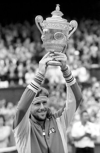 Wimbledon 1980: Menes Final: Bjorn Borg v. John McEnroe. July 1980 80-3479a-023