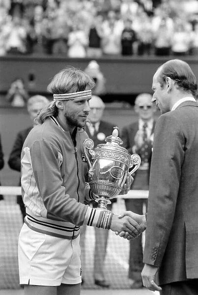 Wimbledon 1980: MenIs Final: Bjorn Borg v. John McEnroe. July 1980 80-3479a-001