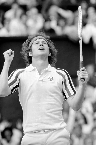 Wimbledon 1980: Mens Finals: Bjorn Borg v. John McEnroe. July 1980 80-3479-017