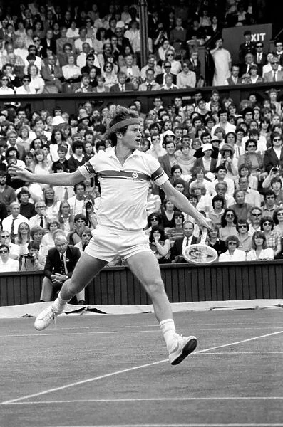 Wimbledon 3rd Day: John McEnroe in action. June 1981 81-3579-009