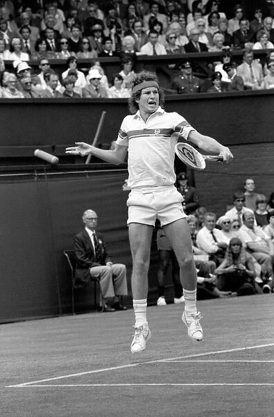 Wimbledon 3rd Day: John McEnroe in action. June 1981 81-3579-007