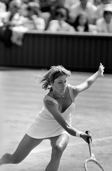 Wimbledon '80': 10th day. Chris Evert-Lloyd. July 1980 80-3438-018