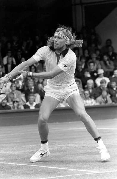 Wimbledon 80, 5th day. Borg v. Glickstein. June 1980 80-3345-021