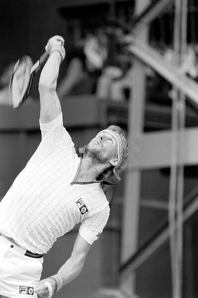 Wimbledon 80, 5th day. Borg v. Glickstein. June 1980 80-3345-023
