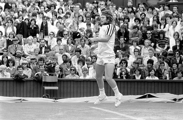 Wimbledon 80, 5th day. John McEnroe vs. Rocavert. John McEnroe. June 1980 80-3345-006