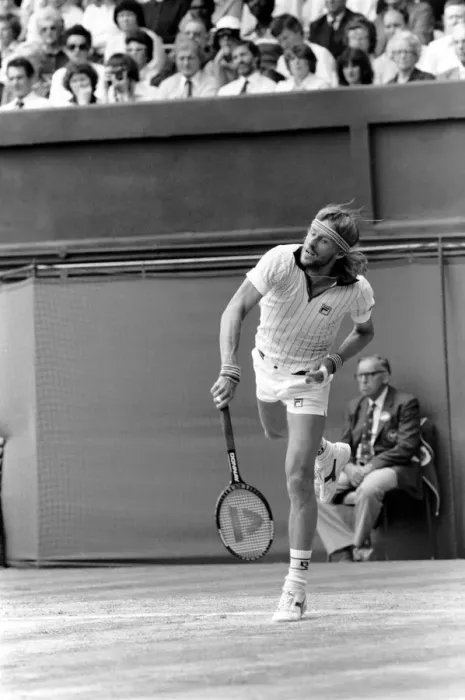 Framed Print : Wimbledon 8th Day: Frawley on Mayotte: Bjorn Borg in action today against McNamara Framed Print : Wimbledon 8th Day: Frawley on Mayotte: Bjorn Borg in action today against McNamara