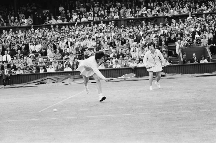 Framed Print : Wimbledon Championship Final 1965. Maria Bueno and Billie Jean Moffitt defeated