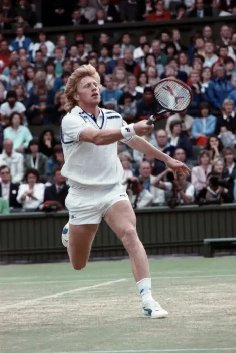 Framed Print : Wimbledon Final. Boris Becker v. Stefan Edberg. July 1988 88-3581-005