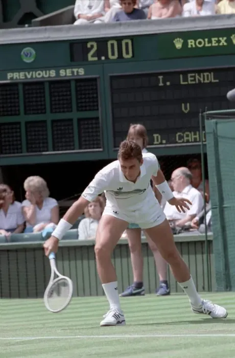 Framed Print : Wimbledon. Ivan Lendl v. Darren Cahill. June 1988 88-3342-058 Framed Print : Wimbledon. Ivan Lendl v. Darren Cahill. June 1988 88-3342-058