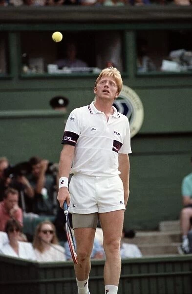 Wimbledon. Mens Final: Michael Stich vs. Boris Becker. Boris Becker during the match