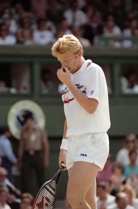 Framed Print : Wimbledon. Mens Final: Michael Stich vs. Boris Becker. July 1991 91-4302-278 Framed Print : Wimbledon. Mens Final: Michael Stich vs. Boris Becker. July 1991 91-4302-278