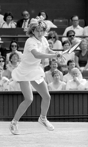 Wimbledon tennis 1987 Stefi Graf v Shriver 1980s
