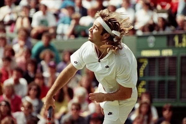 Wimbledon Tennis. Andre Agassi. July 1991 91-4178-077