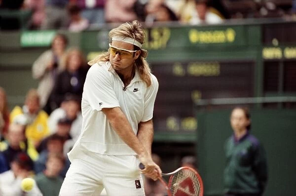 Wimbledon Tennis. Andre Agassi. July 1991 91-4178-008