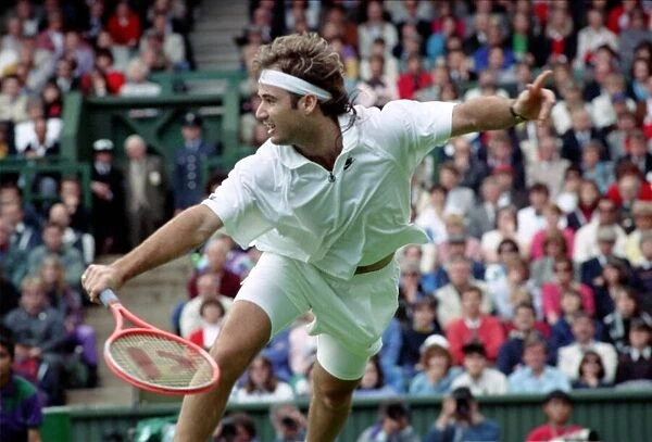 Wimbledon Tennis. Andre Agassi. June 1991 91-4091-242