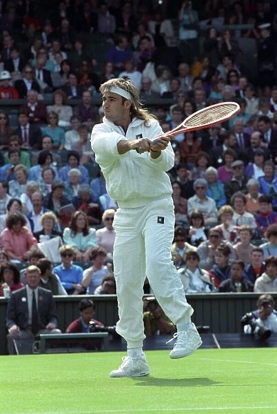 Wimbledon Tennis. Andre Agassi. June 1991 91-4091-200