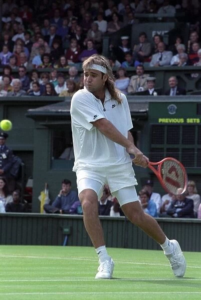 Wimbledon Tennis. Andre Agassi. June 1991 91-4091-183