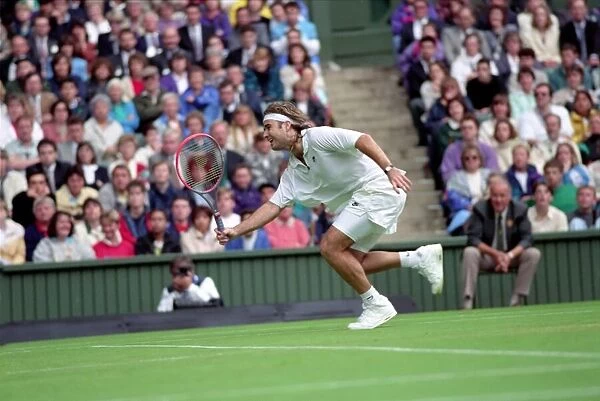 Wimbledon Tennis. Andre Agassi. June 1991 91-4091-229