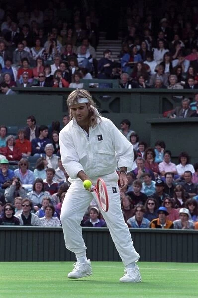 Wimbledon Tennis. Andre Agassi. June 1991 91-4091-190
