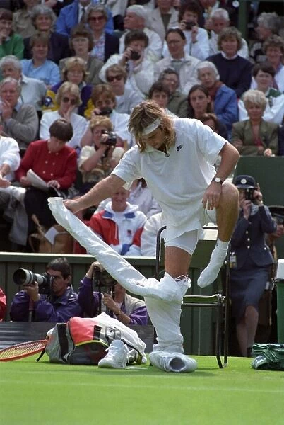 Wimbledon Tennis. Andre Agassi. June 1991 91-4091-160