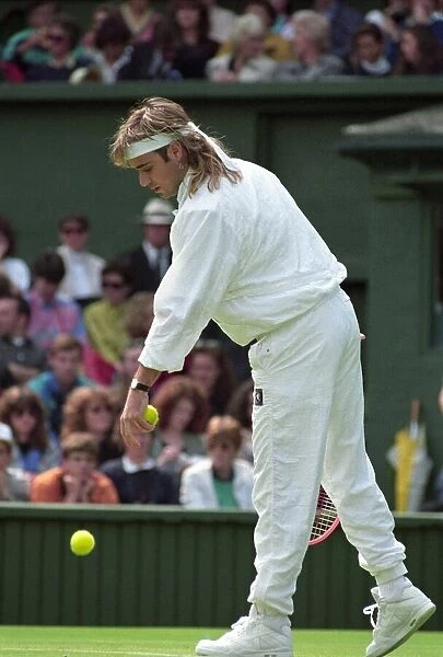 Wimbledon Tennis. Andre Agassi. June 1991 91-4091-148
