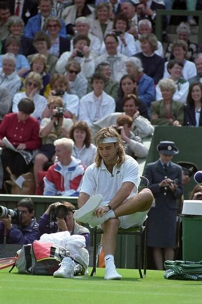 Wimbledon Tennis. Andre Agassi. June 1991 91-4091-165