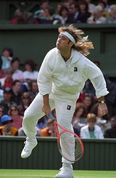 Wimbledon Tennis. Andre Agassi. June 1991 91-4091-154