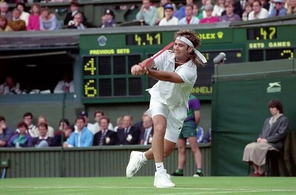 Wimbledon Tennis. Andre Agassi. June 1991 91-4091-232