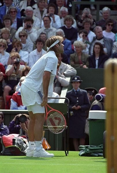 Wimbledon Tennis. Andre Agassi. June 1991 91-4091-166