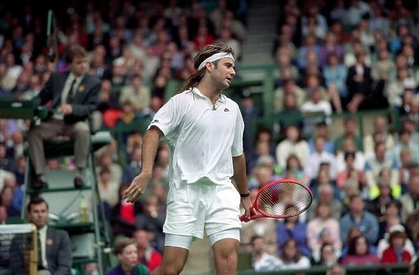 Wimbledon Tennis. Andre Agassi. June 1991 91-4091-238