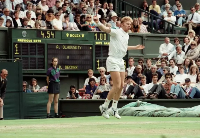 Framed Print : Wimbledon Tennis. Boris Becker. July 1991 91-4178-165 Framed Print : Wimbledon Tennis. Boris Becker. July 1991 91-4178-165