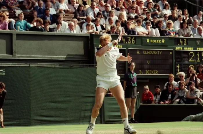 Framed Print : Wimbledon Tennis. Boris Becker. July 1991 91-4178-143 Framed Print : Wimbledon Tennis. Boris Becker. July 1991 91-4178-143