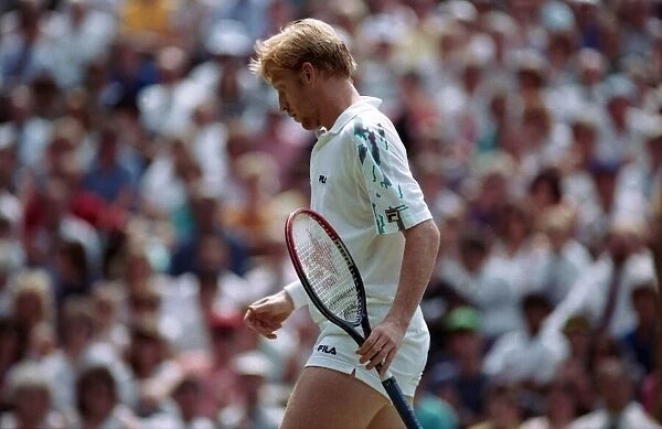 Wimbledon Tennis. Boris Becker In Action. July 1991 91-4217-049