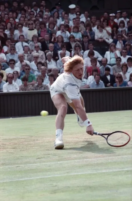 Framed Print : Wimbledon Tennis. Boris Becker v. Pat Cash. June 1988 88-3488-108 Framed Print : Wimbledon Tennis. Boris Becker v. Pat Cash. June 1988 88-3488-108