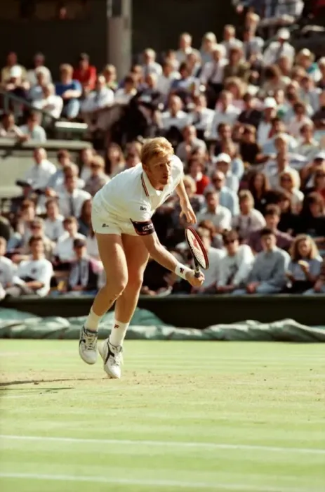 Framed Print : Wimbledon Tennis. Boris Becker v. Andrei Olhovsky. July 1991 91-4178-055 Framed Print : Wimbledon Tennis. Boris Becker v. Andrei Olhovsky. July 1991 91-4178-055