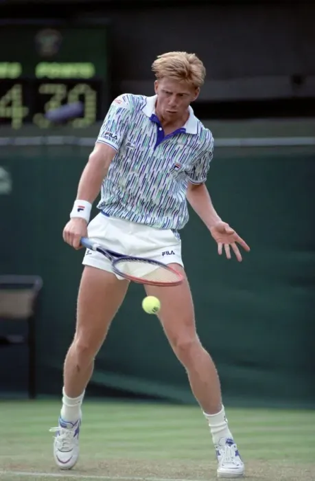 Framed Print : Wimbledon Tennis. Boris Becker Wearing Banned Shirt. June 1989 89-3895-023 Framed Print : Wimbledon Tennis. Boris Becker Wearing Banned Shirt. June 1989 89-3895-023