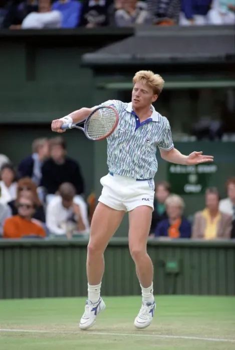 Framed Print : Wimbledon Tennis. Boris Becker Wearing Banned Shirt. June 1989 89-3895-014 Framed Print : Wimbledon Tennis. Boris Becker Wearing Banned Shirt. June 1989 89-3895-014