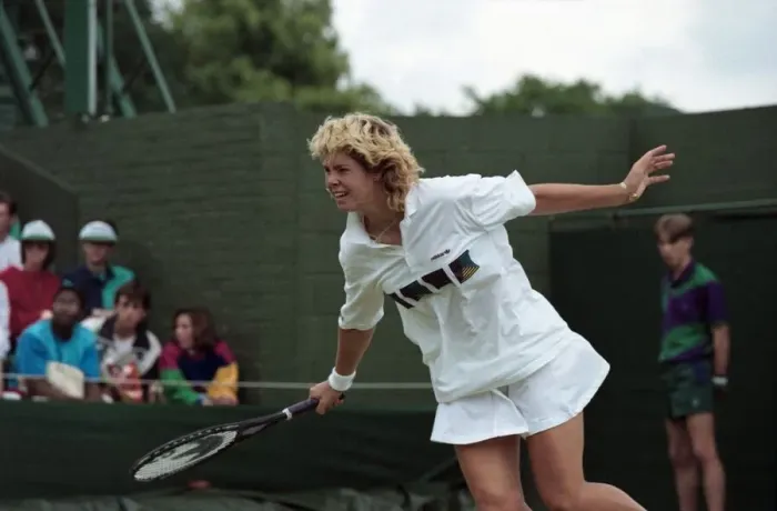 Framed Print : Wimbledon Tennis. Brenda Schultz in action. July 1991 91-4184-050 Framed Print : Wimbledon Tennis. Brenda Schultz in action. July 1991 91-4184-050