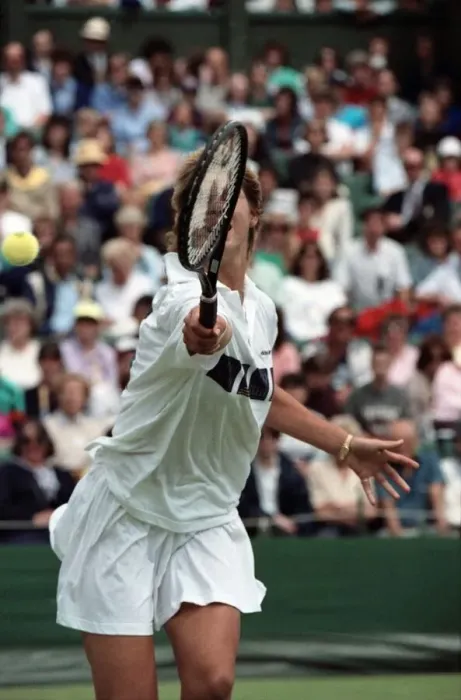 Framed Print : Wimbledon Tennis. Brenda Schultz in action. July 1991 91-4184-045 Framed Print : Wimbledon Tennis. Brenda Schultz in action. July 1991 91-4184-045