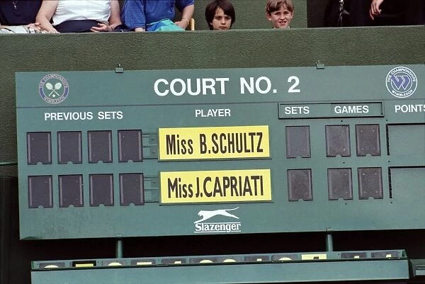 Wimbledon Tennis. Brenda Schultz v. Jennifer Capriati. July 1991 91-4184-028