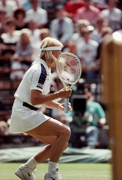 Wimbledon Tennis. Catarina Lindqvist v. Martina Navratilova. July 1991 91-4178-020