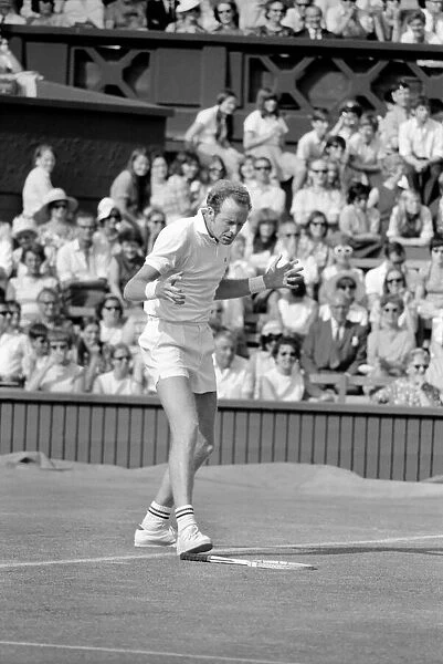Wimbledon Tennis Championships 1970 1st Day. Fred Stolle in action against C. Drysdale