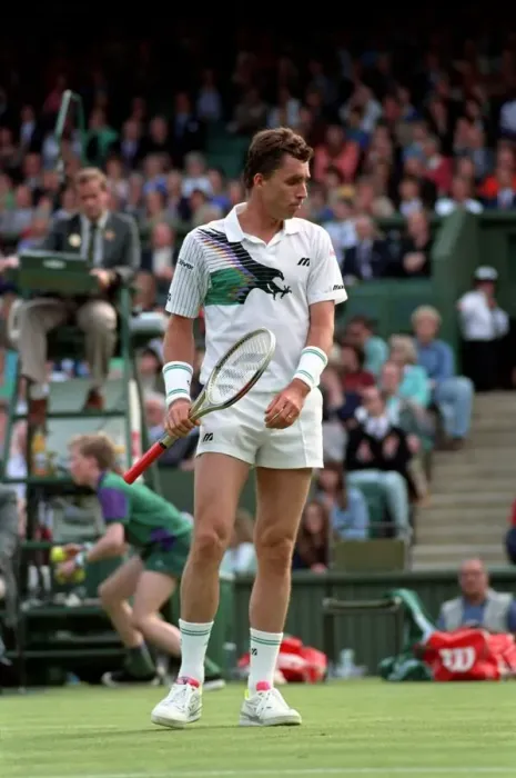 Framed Print : Wimbledon Tennis Championships. Ivan Lendl in action. June 1991 91-4117-149