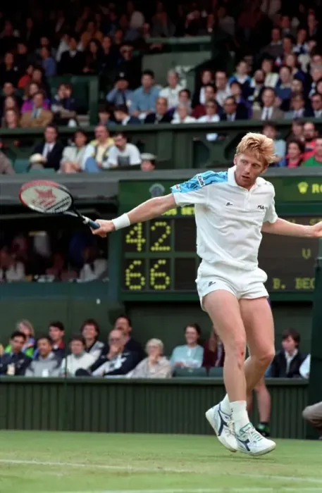 Framed Print : Wimbledon Tennis Championships. Boris Becker in action. June 1991 91-4117-216 Framed Print : Wimbledon Tennis Championships. Boris Becker in action. June 1991 91-4117-216