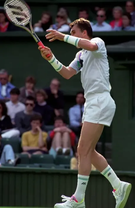 Framed Print : Wimbledon Tennis Championships. Ivan Lendl in action. June 1991 91-4117-135 Framed Print : Wimbledon Tennis Championships. Ivan Lendl in action. June 1991 91-4117-135