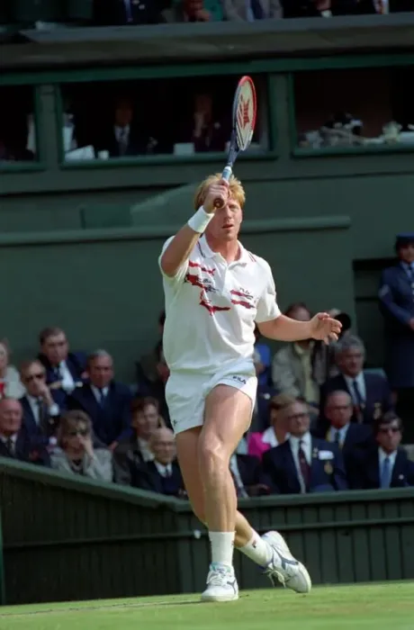 Framed Print : Wimbledon Tennis Championships. Boris Becker in action. June 1991 91-4117-172 Framed Print : Wimbledon Tennis Championships. Boris Becker in action. June 1991 91-4117-172