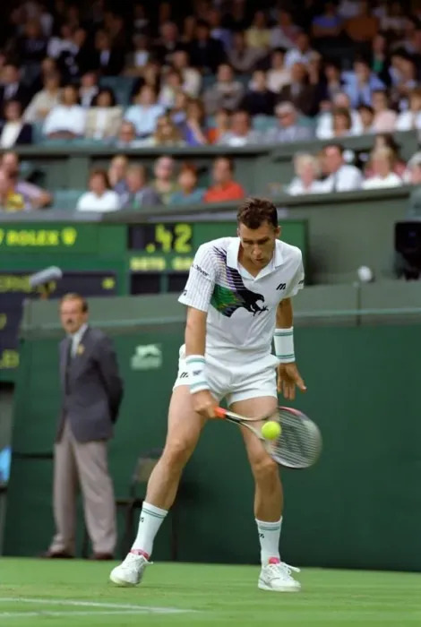Framed Print : Wimbledon Tennis Championships. Ivan Lendl in action. June 1991 91-4117-161 Framed Print : Wimbledon Tennis Championships. Ivan Lendl in action. June 1991 91-4117-161